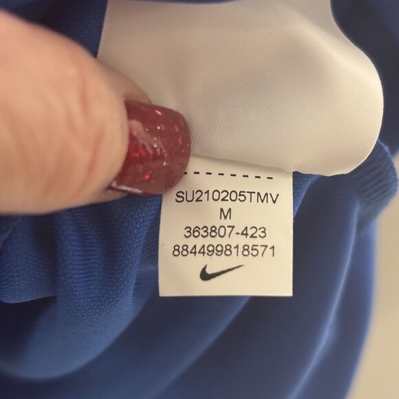 Nike Dri-Fit Blue Golf Polo Shirt Med. Moisture-Wicking Lightweight Performance - Picture 10 of 10